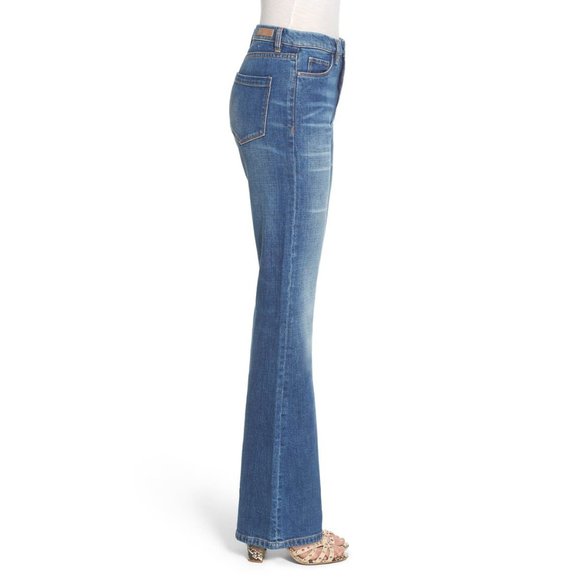 NWT TALL Blank NYC Dark Wash High-Rise Flares - Picture 3 of 11